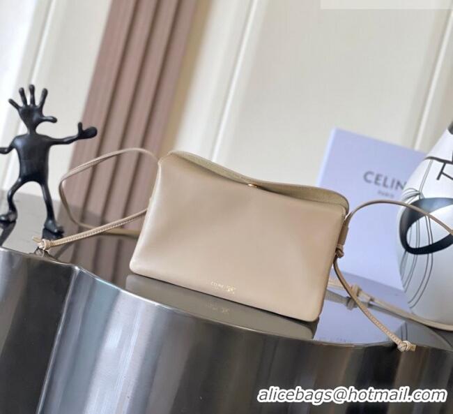 Inexpensive Celine Trio Flap Bag in Smooth Lambskin Leather 10P862 Safari Beige 2026