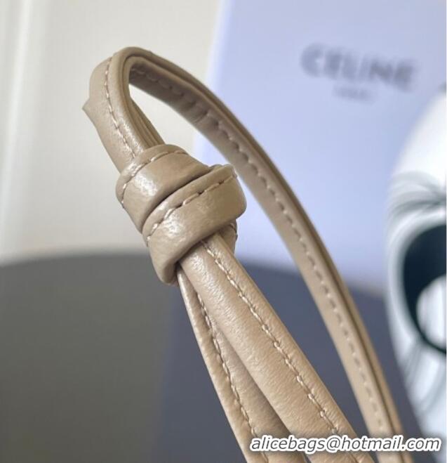 Inexpensive Celine Trio Flap Bag in Smooth Lambskin Leather 10P862 Safari Beige 2026