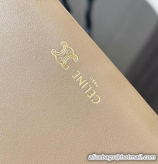 Inexpensive Celine Trio Flap Bag in Smooth Lambskin Leather 10P862 Safari Beige 2026