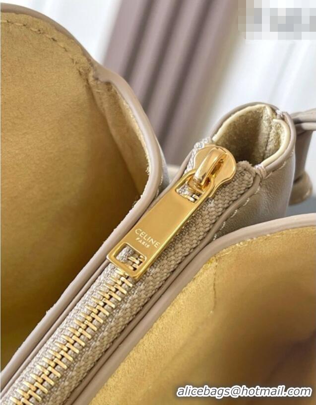 Inexpensive Celine Trio Flap Bag in Smooth Lambskin Leather 10P862 Safari Beige 2026