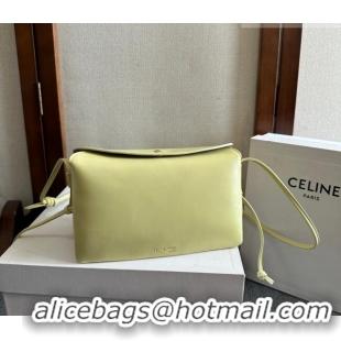 Promotional Celine Trio Flap Bag in Smooth Lambskin Leather 10P862 Citrus Yellow 2026