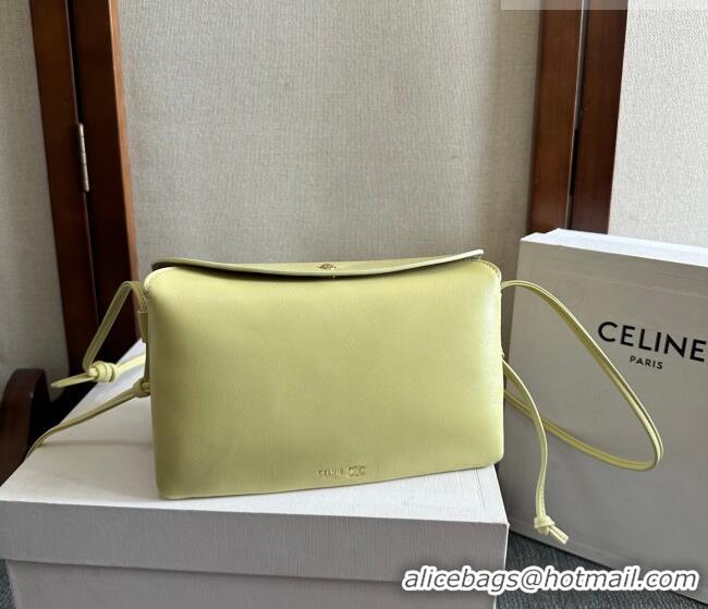 Promotional Celine Trio Flap Bag in Smooth Lambskin Leather 10P862 Citrus Yellow 2026