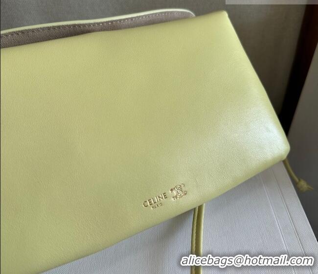 Promotional Celine Trio Flap Bag in Smooth Lambskin Leather 10P862 Citrus Yellow 2026