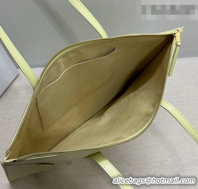 New Design Celine Flat Cabas New Luggage Bag in Glossy Calfskin Leather 123963 Citrus Yellow 2026