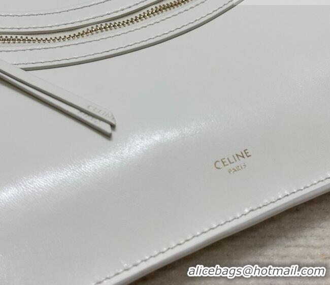 Best Price Celine Flat Cabas New Luggage Bag in Glossy Calfskin Leather 123963 White 2026