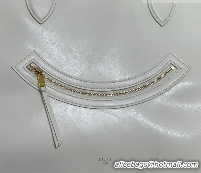 Best Price Celine Flat Cabas New Luggage Bag in Glossy Calfskin Leather 123963 White 2026