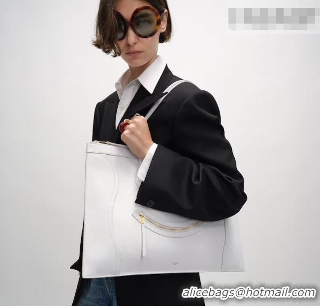 Shop Discount Celine Flat Cabas New Luggage Bag in Glossy Calfskin Leather 123963 Black 2026