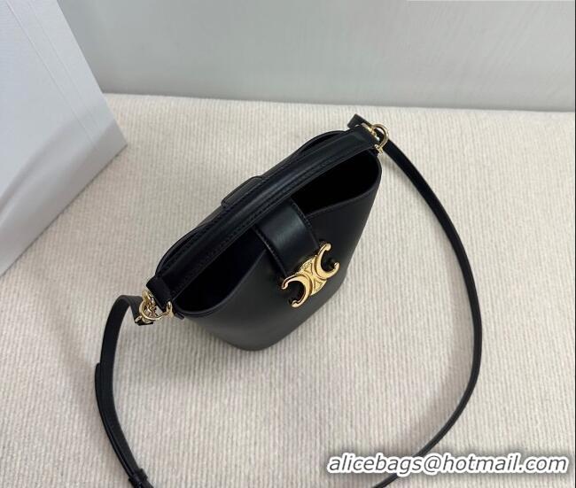 Good Taste Celine Mini Bucket Bag Louise in Smooth Calfskin Leather 10N473 Black 2026