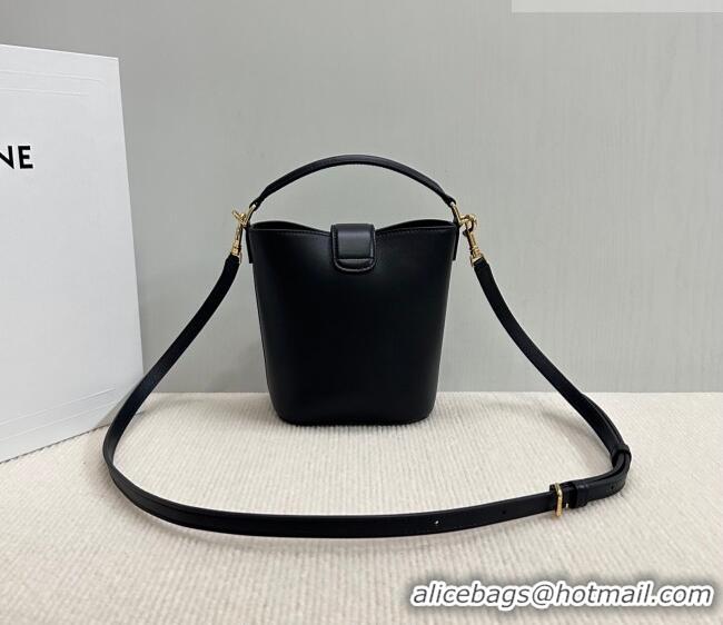 Good Taste Celine Mini Bucket Bag Louise in Smooth Calfskin Leather 10N473 Black 2026