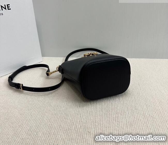 Good Taste Celine Mini Bucket Bag Louise in Smooth Calfskin Leather 10N473 Black 2026