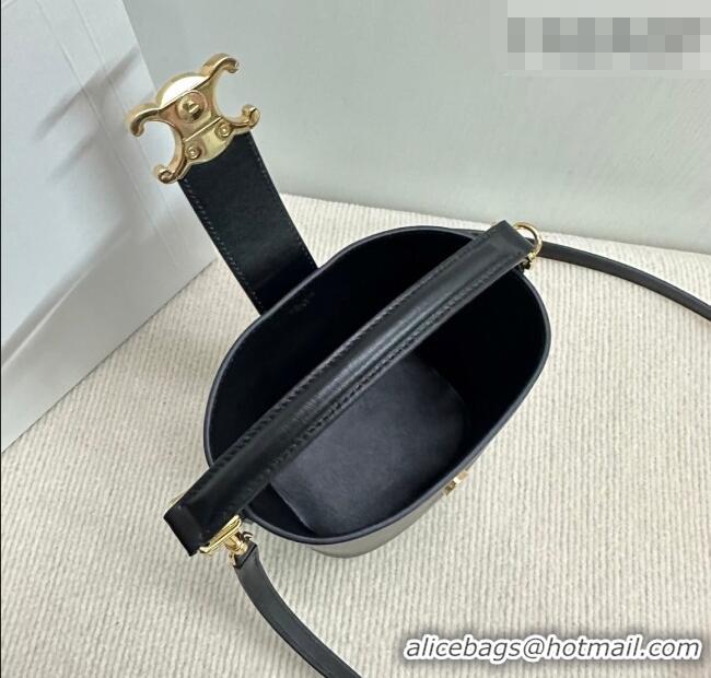 Good Taste Celine Mini Bucket Bag Louise in Smooth Calfskin Leather 10N473 Black 2026