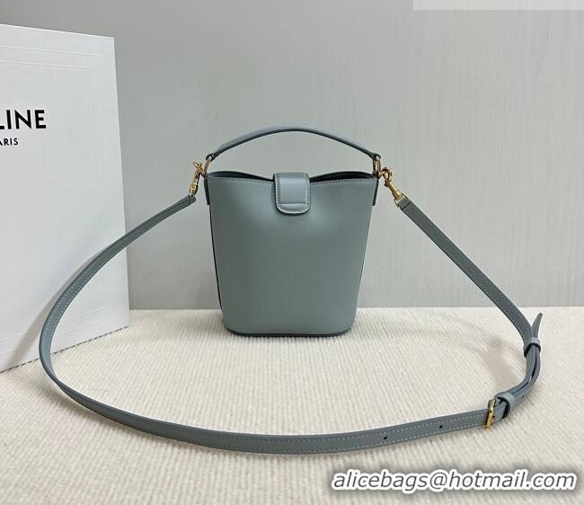 Top Quality Celine Mini Bucket Bag Louise in Smooth Calfskin Leather 10N473 Glacier Blue 2026
