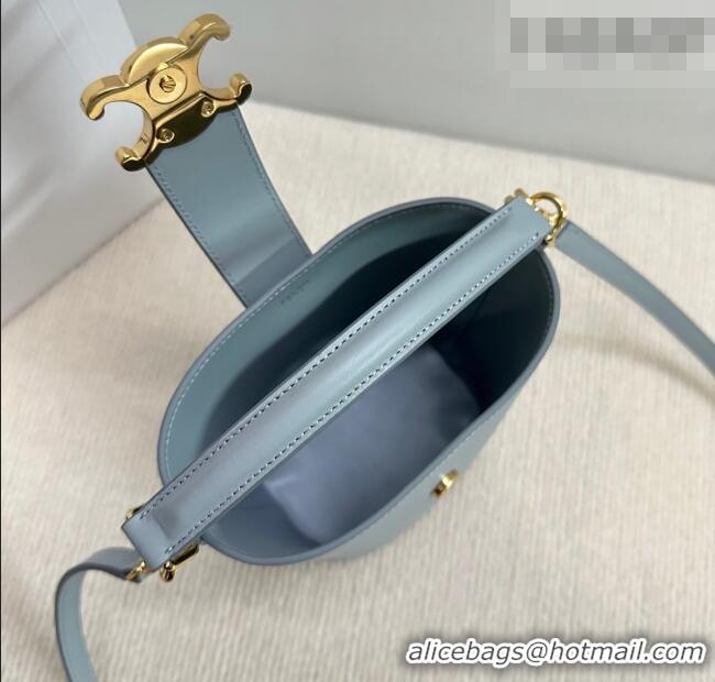 Top Quality Celine Mini Bucket Bag Louise in Smooth Calfskin Leather 10N473 Glacier Blue 2026