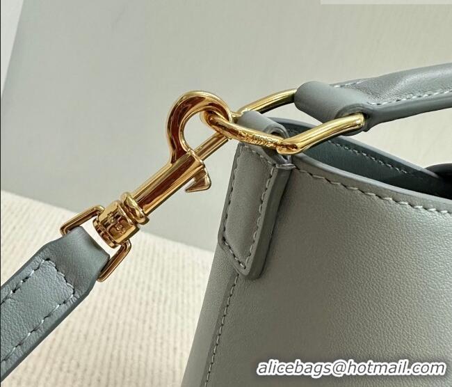 Top Quality Celine Mini Bucket Bag Louise in Smooth Calfskin Leather 10N473 Glacier Blue 2026