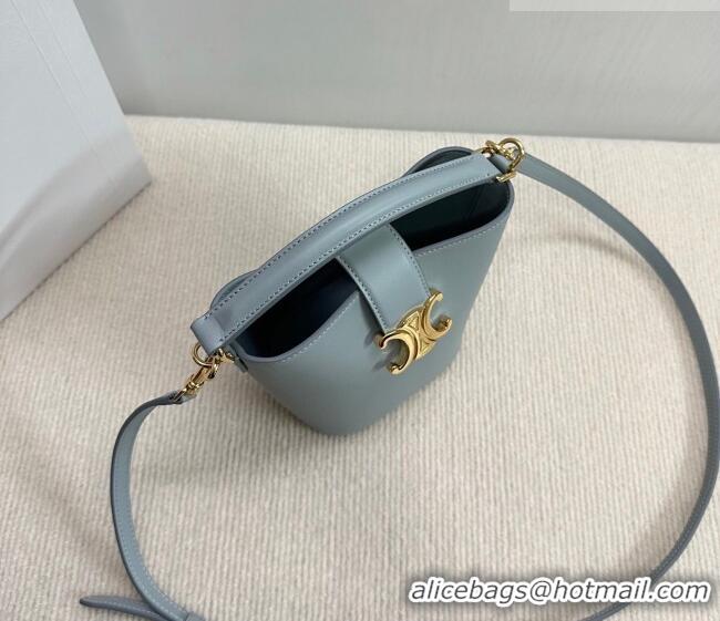 Top Quality Celine Mini Bucket Bag Louise in Smooth Calfskin Leather 10N473 Glacier Blue 2026
