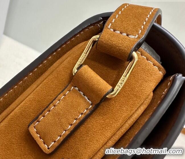 Unique Discount Celine Teen Triomphe Mini Bag in Suede 188423 Camel 2026
