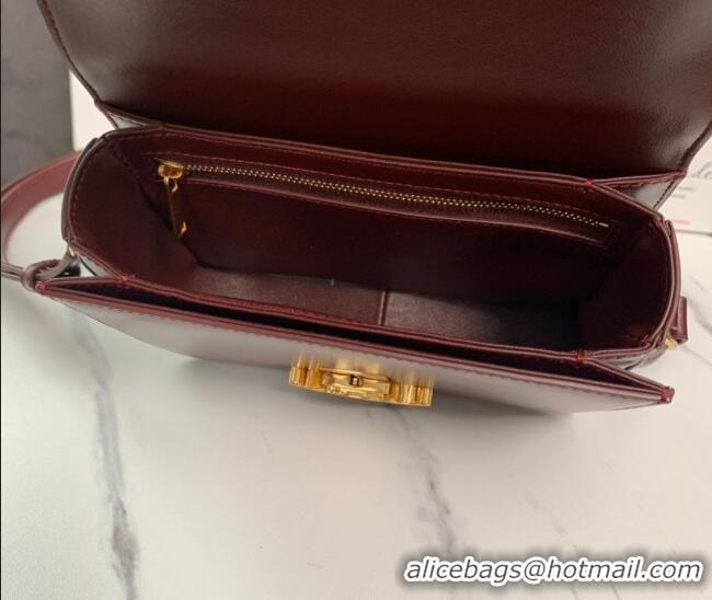 Promotional Celine Teen Triomphe Mini Bag in Shiny Calfskin Leather 188423 Burgundy 2026