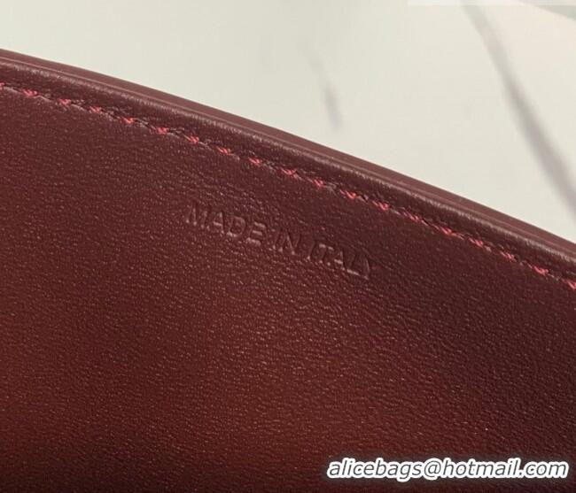 Promotional Celine Teen Triomphe Mini Bag in Shiny Calfskin Leather 188423 Burgundy 2026