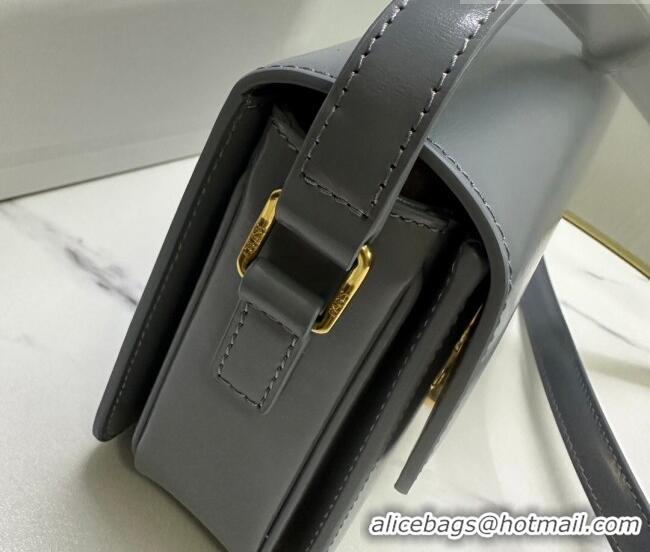 Top Grade Celine Teen Triomphe Mini Bag in Shiny Calfskin Leather 188423 Blue Grey 2026