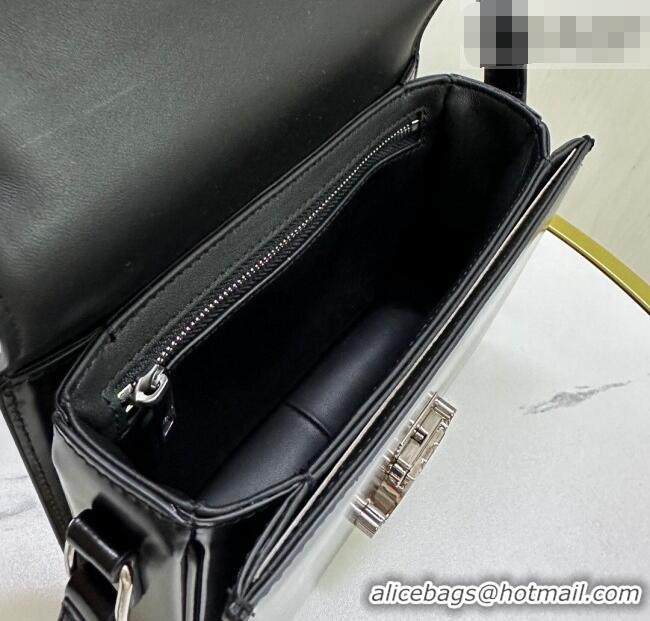 Grade Quality Celine Teen Triomphe Mini Bag in Shiny Calfskin Leather 188423 Black/Silver 2026