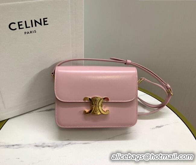 Buy Cheap Celine Teen Triomphe Mini Bag in Shiny Calfskin Leather 188423 Sakura Pink 2026