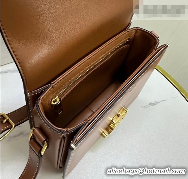 Good Product Celine Teen Triomphe Mini Bag in Shiny Calfskin Leather 188423 Tan Brown 2026