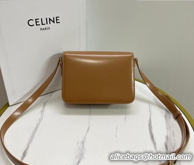 Super Quality Celine Teen Triomphe Mini Bag in Shiny Calfskin Leather 188423 Bronze 2026