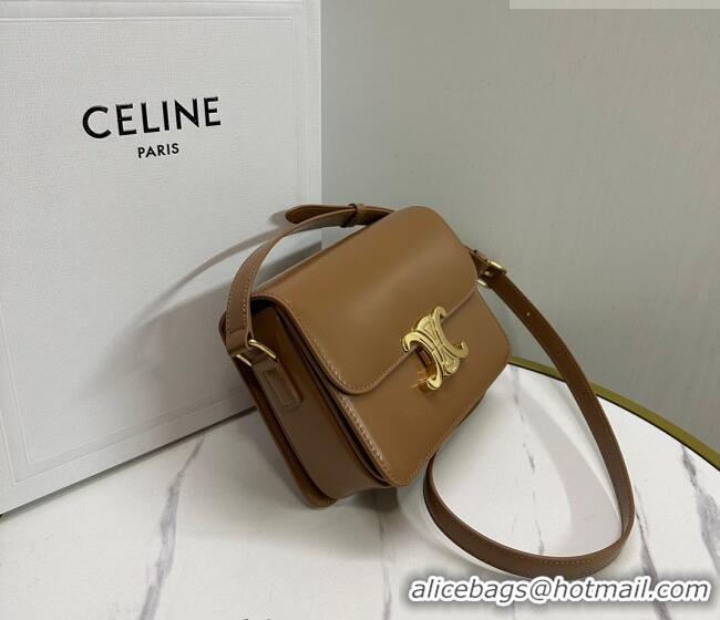 Super Quality Celine Teen Triomphe Mini Bag in Shiny Calfskin Leather 188423 Bronze 2026