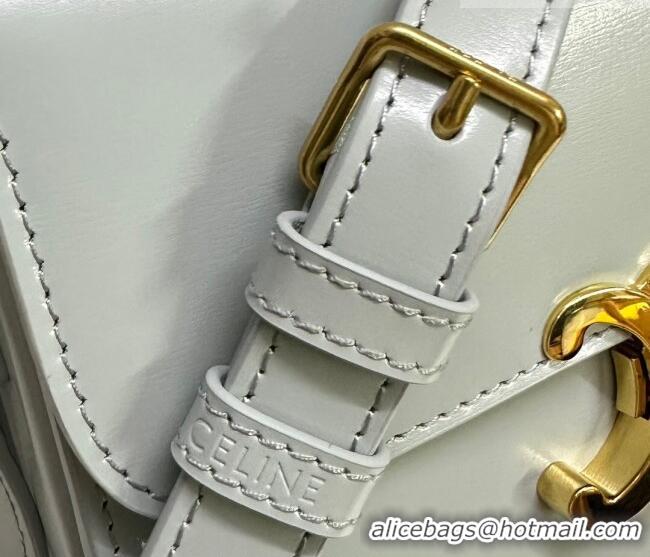 Buy Fashionable Celine Teen Triomphe Mini Bag in Shiny Calfskin Leather 188423 Soft Blue 2026