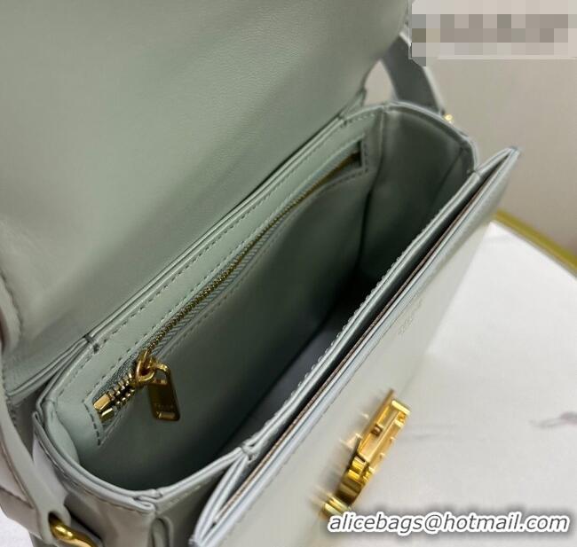 Buy Fashionable Celine Teen Triomphe Mini Bag in Shiny Calfskin Leather 188423 Soft Blue 2026