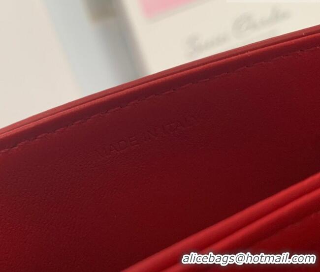 Top Design Celine Teen Triomphe Mini Bag in Shiny Calfskin Leather 188423 Red 2026