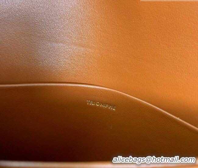 Best Price Celine Teen Triomphe Mini Bag in Linen Canvas and Calfskin Leather 188423 Beige 2026