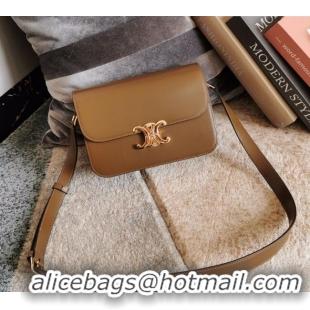 Best Price Celine Classique Triomphe Bag in Shiny Calfskin Leather 187366 Caramel 2026