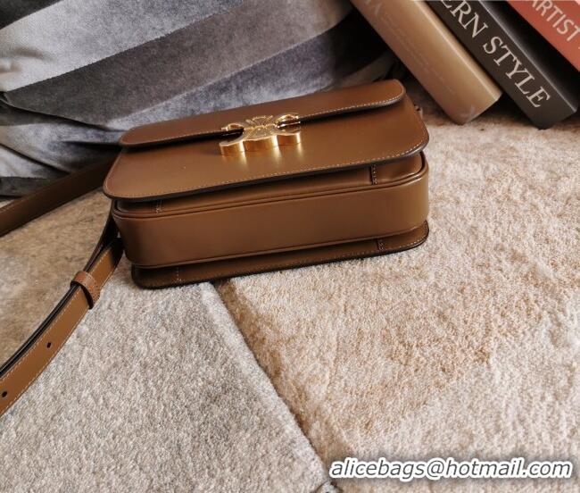 Best Price Celine Classique Triomphe Bag in Shiny Calfskin Leather 187366 Caramel 2026