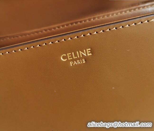 Best Price Celine Classique Triomphe Bag in Shiny Calfskin Leather 187366 Caramel 2026