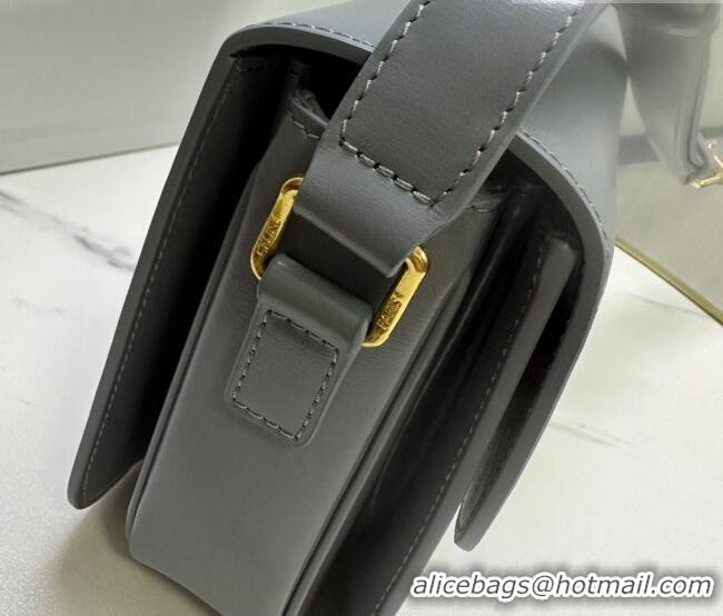 Luxury Cheap Celine Classique Triomphe Bag in Shiny Calfskin Leather 187366 Blue/Grey 2026