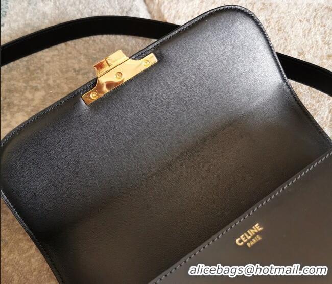 Best Product Celine Classique Triomphe Bag in Shiny Calfskin Leather 187366 Black/Gold 2026