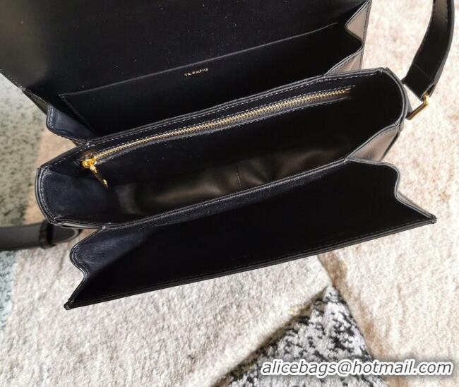 Best Product Celine Classique Triomphe Bag in Shiny Calfskin Leather 187366 Black/Gold 2026