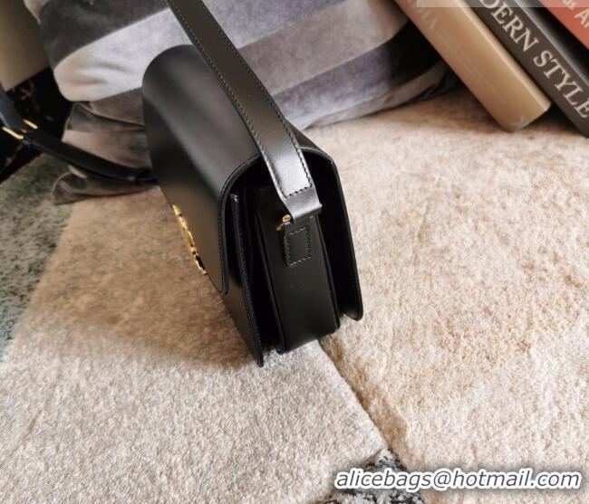 Best Product Celine Classique Triomphe Bag in Shiny Calfskin Leather 187366 Black/Gold 2026