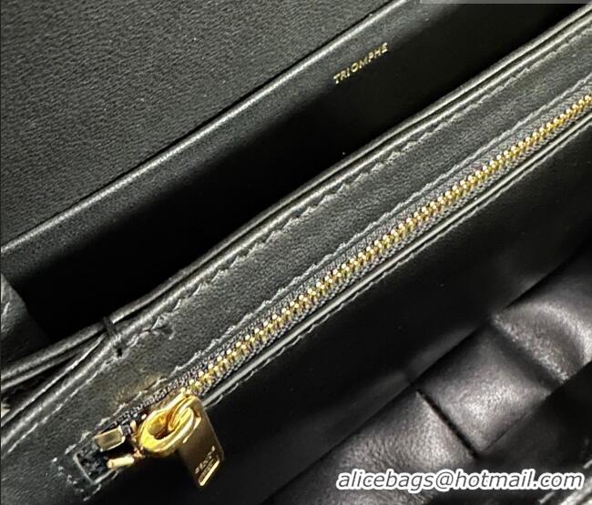 Luxury Cheap Celine Classique Triomphe Bag in Patent Calfskin Leather 187366 Black/Gold 2026
