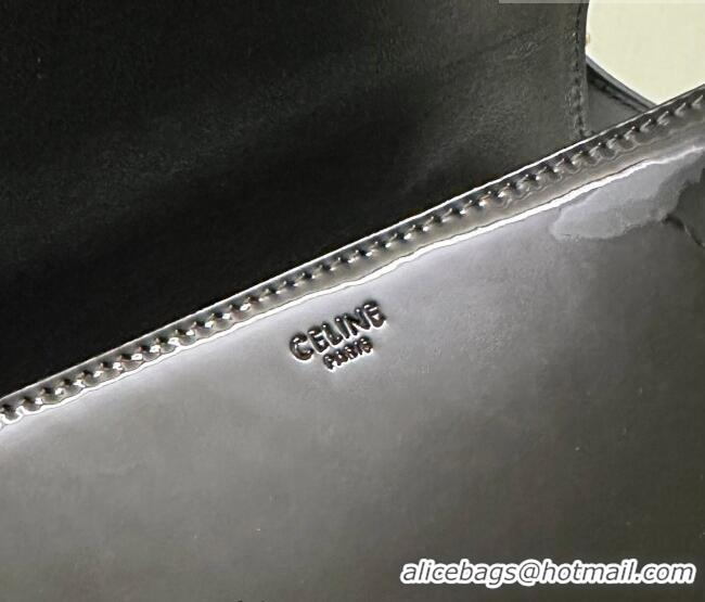 Luxury Cheap Celine Classique Triomphe Bag in Patent Calfskin Leather 187366 Black/Gold 2026