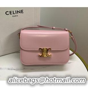 Good Quality Celine Classique Triomphe Bag in Shiny Calfskin Leather 187366 Sakura Pink 2026