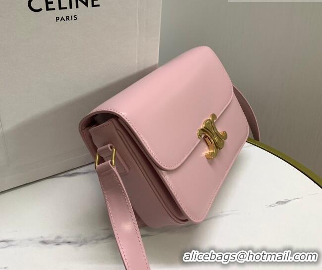 Good Quality Celine Classique Triomphe Bag in Shiny Calfskin Leather 187366 Sakura Pink 2026