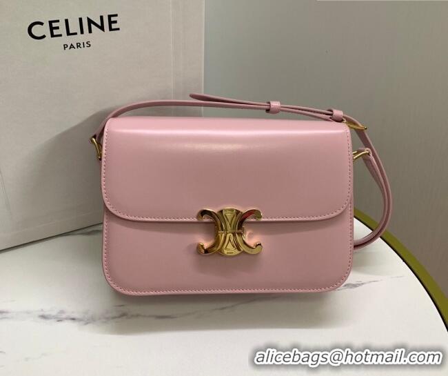 Good Quality Celine Classique Triomphe Bag in Shiny Calfskin Leather 187366 Sakura Pink 2026