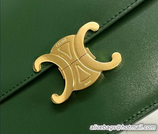 Super Quality Celine Classique Triomphe Bag in Shiny Calfskin Leather 187366 Amazon Green 2026