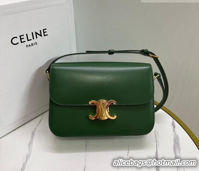 Super Quality Celine Classique Triomphe Bag in Shiny Calfskin Leather 187366 Amazon Green 2026
