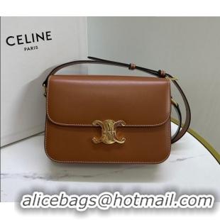Good Product Celine Classique Triomphe Bag in Shiny Calfskin Leather 187366 Tan Brown 2026
