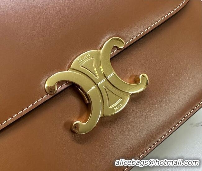Good Product Celine Classique Triomphe Bag in Shiny Calfskin Leather 187366 Tan Brown 2026