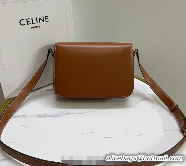 Good Product Celine Classique Triomphe Bag in Shiny Calfskin Leather 187366 Tan Brown 2026