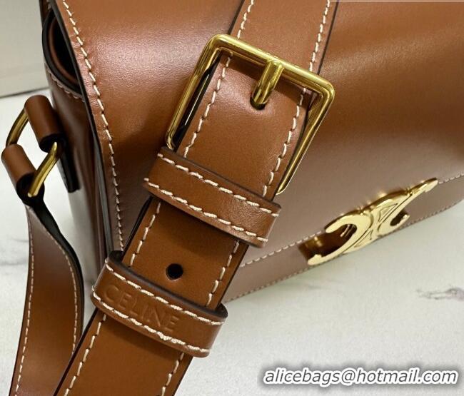 Good Product Celine Classique Triomphe Bag in Shiny Calfskin Leather 187366 Tan Brown 2026